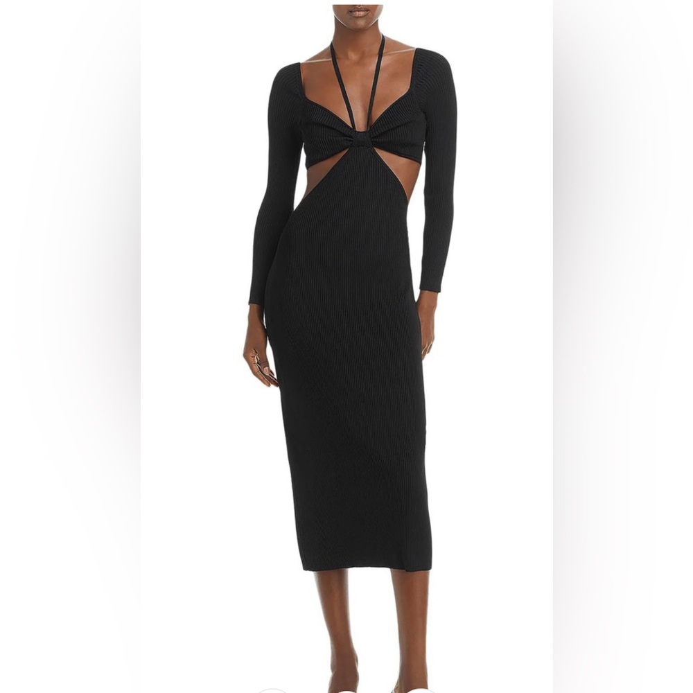 Cult Gaia Enzo Womens Cut-Out Belted Midi Dress- Sz Small